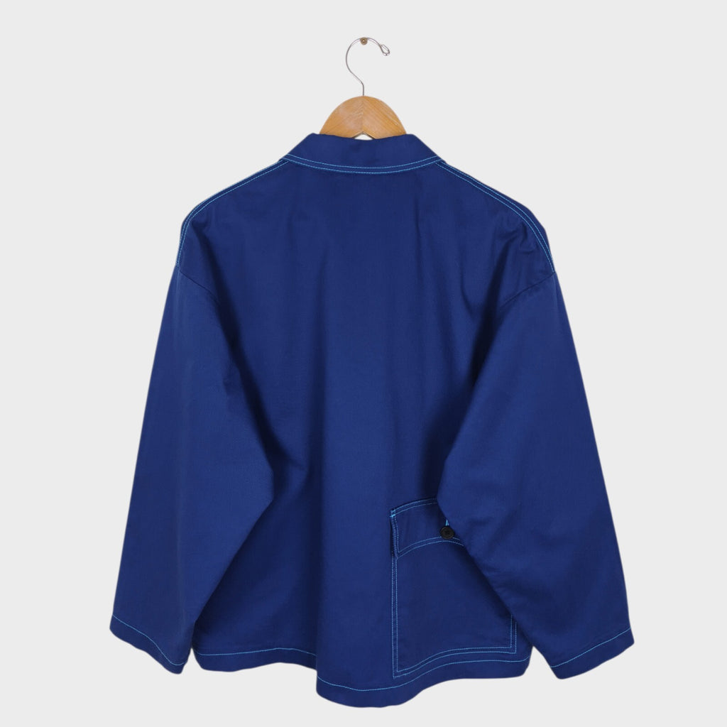 MARNI x UNIQLO Men's Blue Cotton Twill Utility Chore Jacket