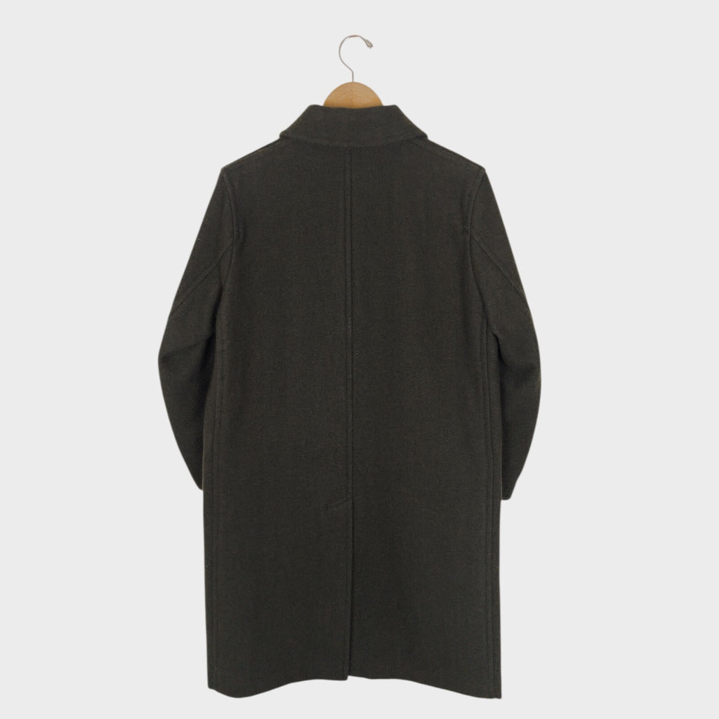 MHL MARGARET HOWELL Women's Dark Green 100% Wool Coat