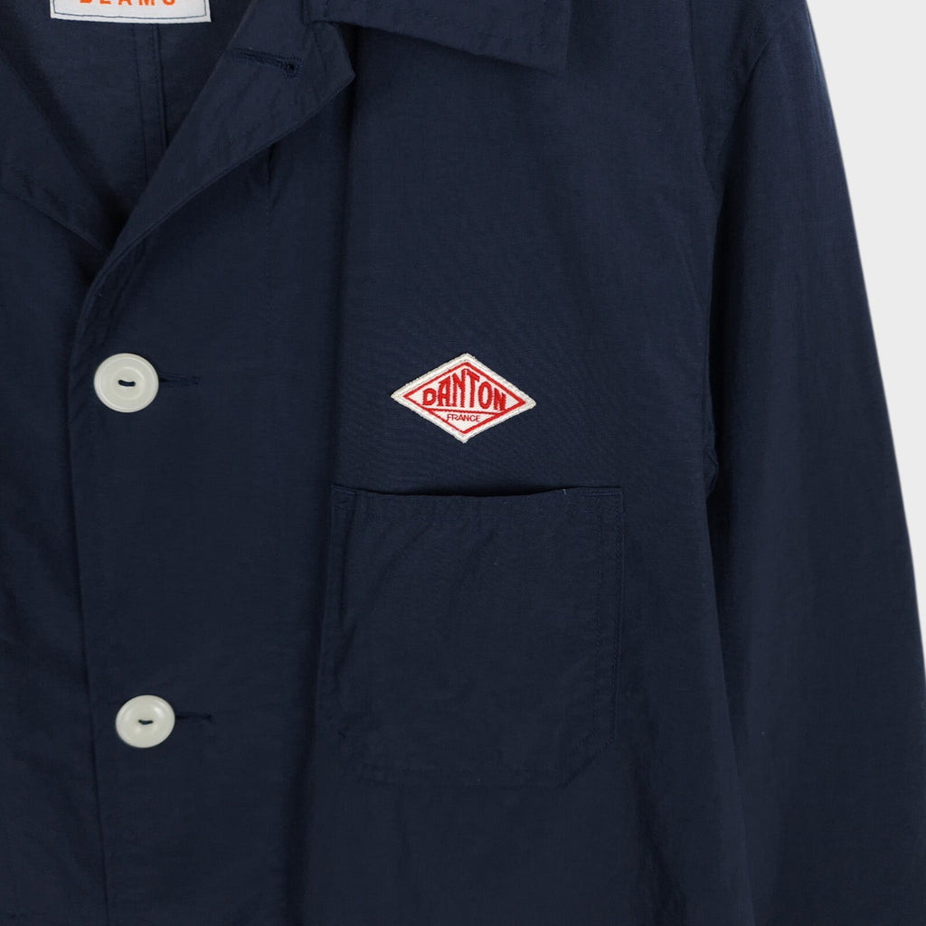 DANTON x BEAMS Men's Made in Japan Navy Blue Nylon Coat Jacket