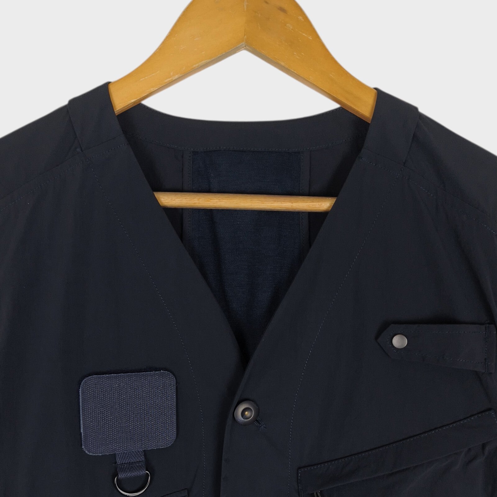 NORBIT BY HIROSHI NOZAWA Men's Navy Blue Nylon Utility Field Parka Jacket