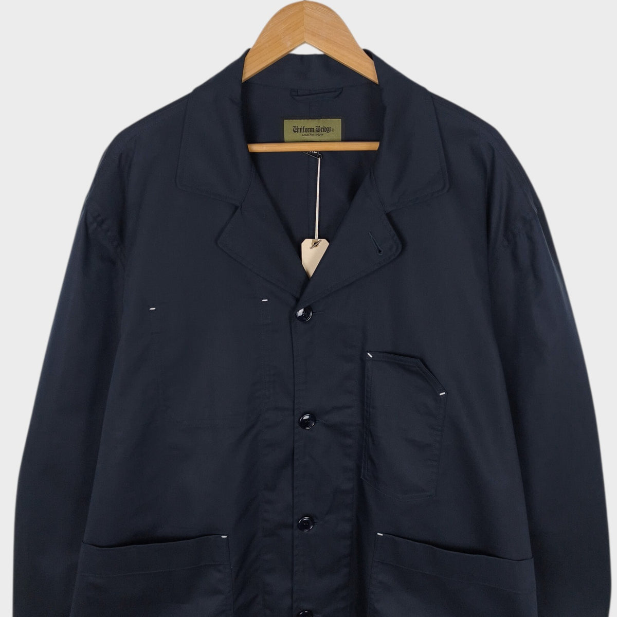 UNIFORM BRIDGE Men's Navy Coverall Chore Jacket