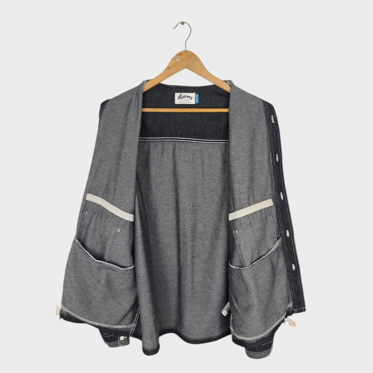 AOZORA BLUE HEAVEN Japan Men's Oversized Utility Denim Jacket