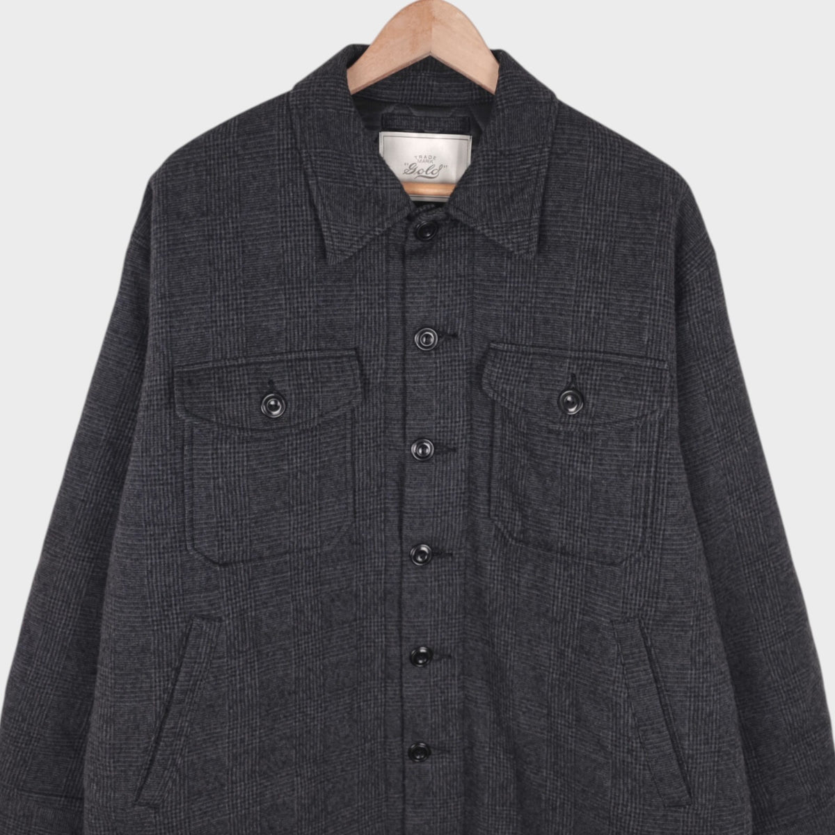 GOLD by Toyo Enterprise Men's Made in Japan Checked Cotton Wool Padded Jacket