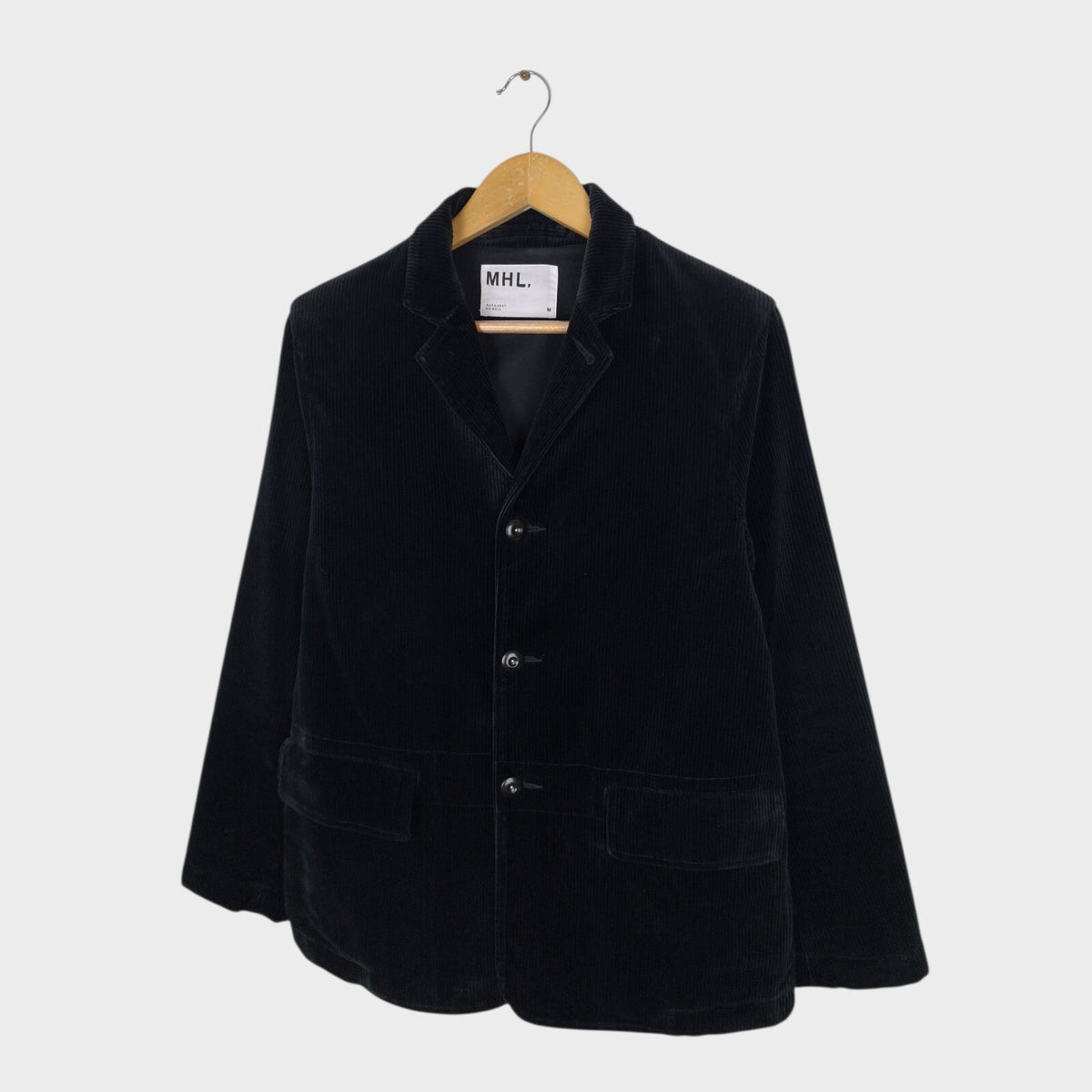 MHL MARGARET HOWELL Men's Black Heavyweight Corduroy Blazer Jacket
