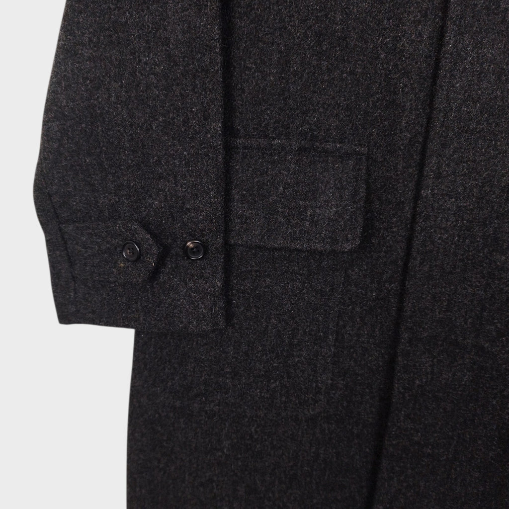 MARGARET HOWELL Men's Dark Grey 100% Wool Raglan Coat