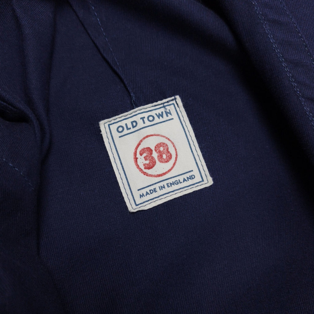 OLD TOWN Men's Made in England Blue Cotton Twill Trousers