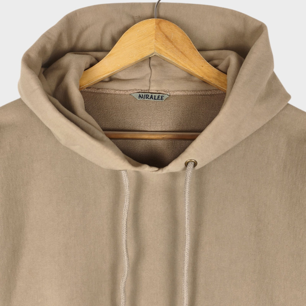 AURALEE Men's Made in Japan Taupe Heavyweight Cotton Blend Hoodie