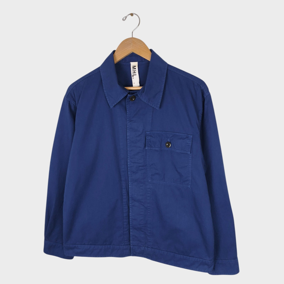 MHL MARGARET HOWELL Men's Blue Cotton Poplin Blouson Jacket