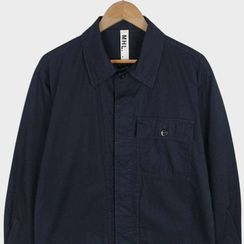 MHL MARGARET HOWELL Men's Dark Navy Cotton Poplin Blouson Jacket