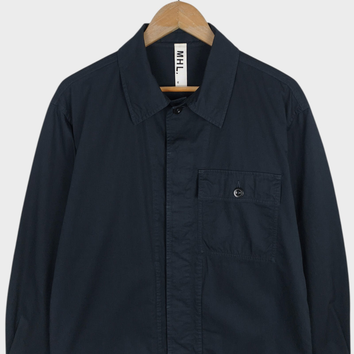 MHL MARGARET HOWELL Men's Dark Navy Cotton Poplin Blouson Jacket
