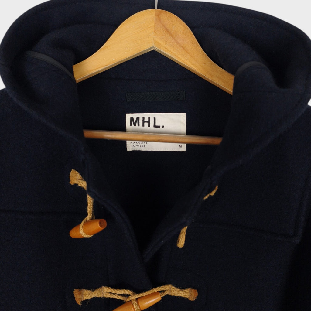 MHL MARGARET HOWELL Men's Navy Heavyweight Wool Blend Duffle Coat