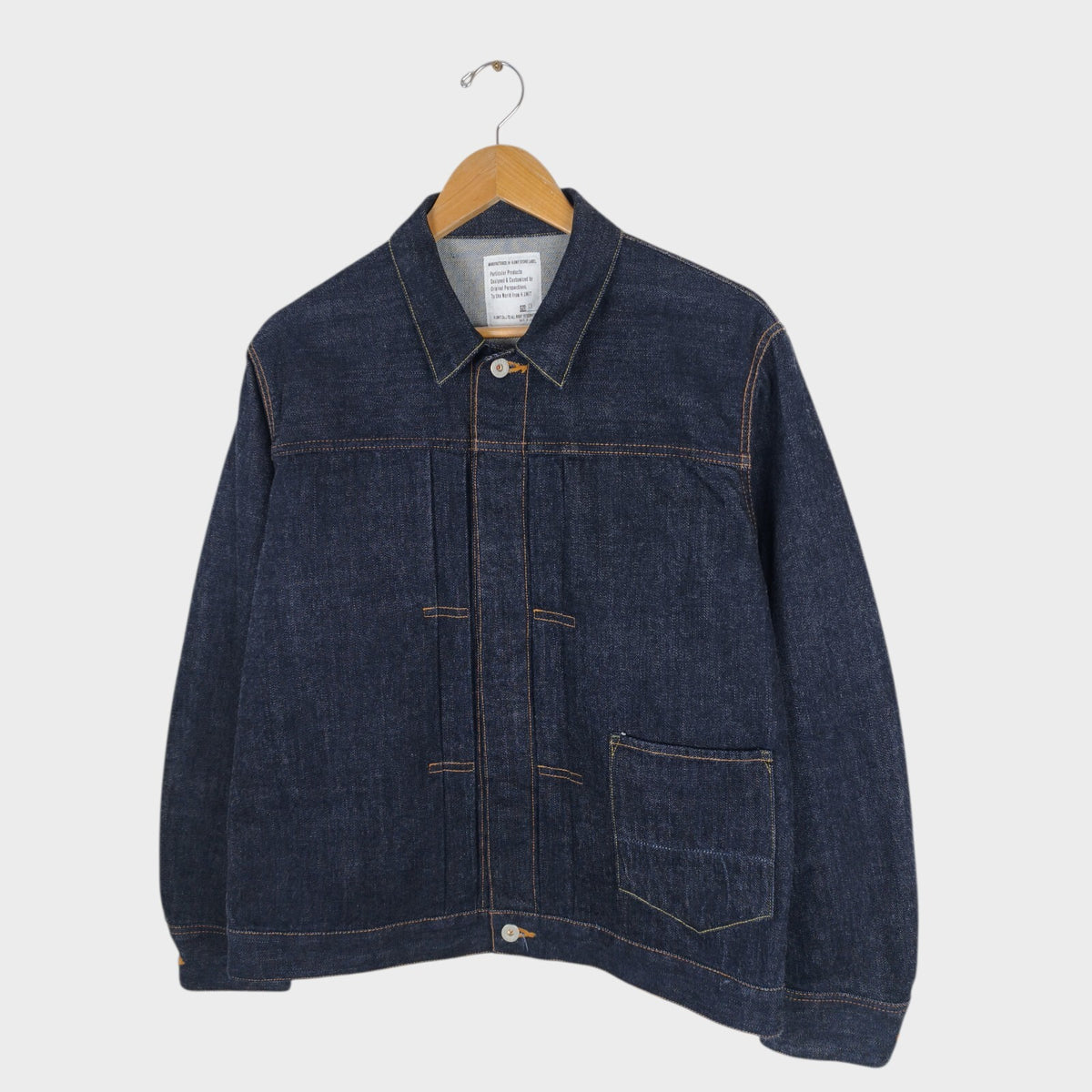 H.UNIT Men's Made in Japan Blue Denim Trucker Jacket