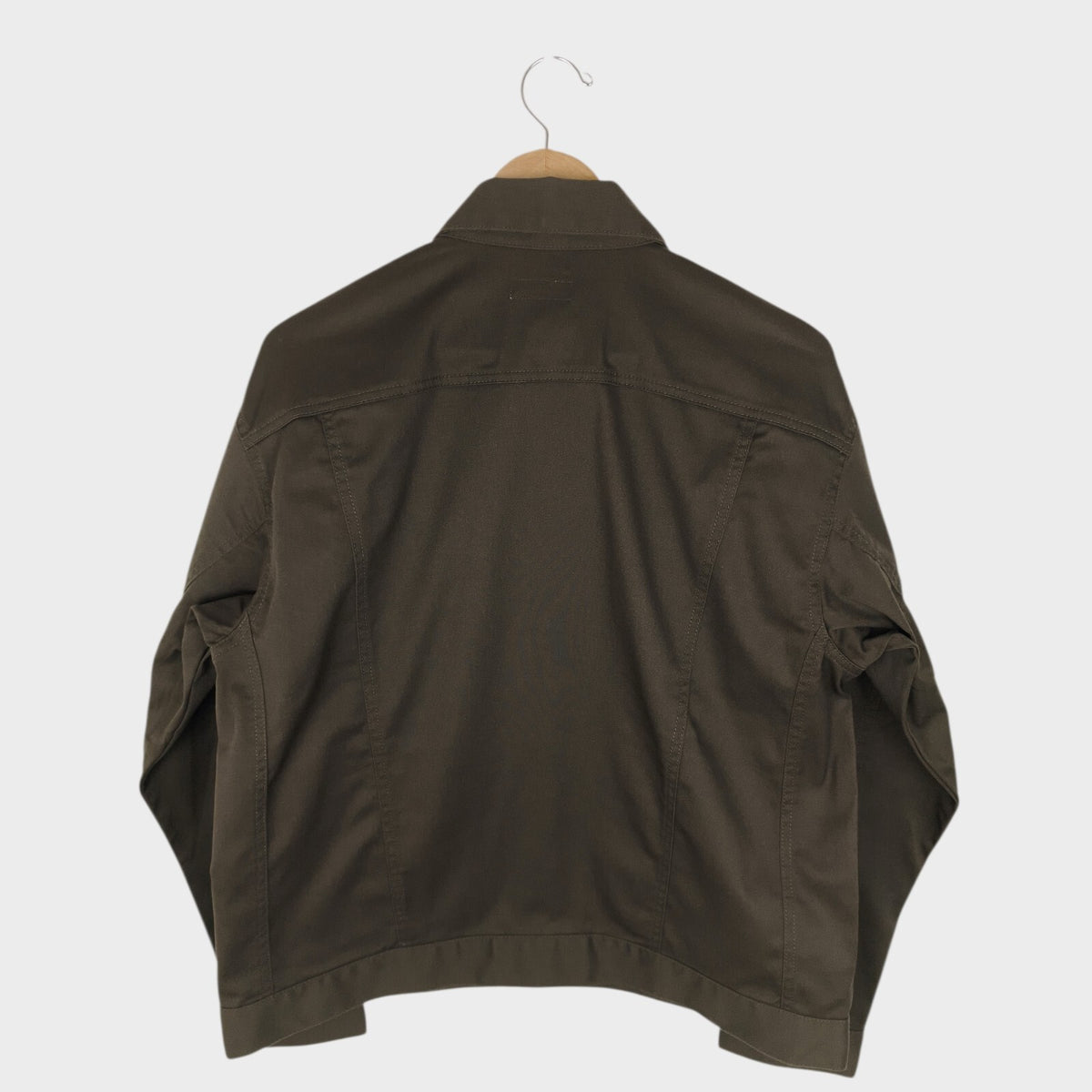 BEAMS Men's Charcoal Brown Cropped Utility Chore Jacket
