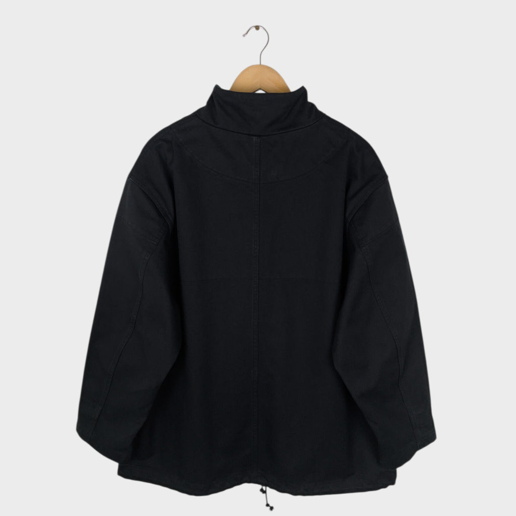 MHL MARGARET HOWELL Men's Black Heavyweight Relaxed Fit Jacket Smock