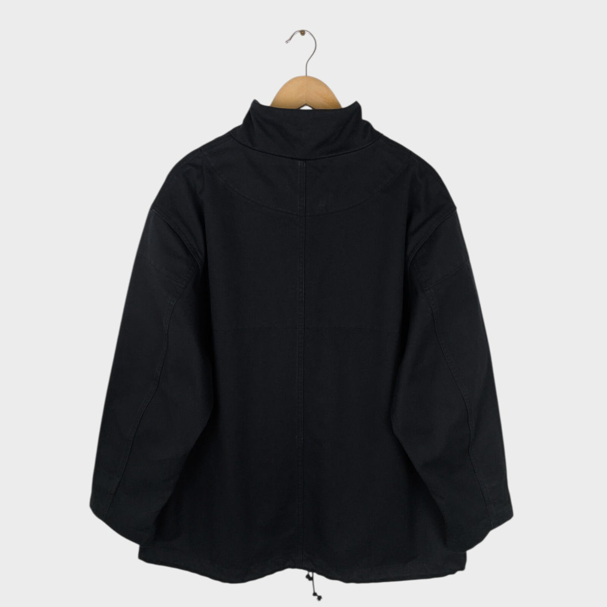 MHL MARGARET HOWELL Men's Black Heavyweight Relaxed Fit Jacket Smock