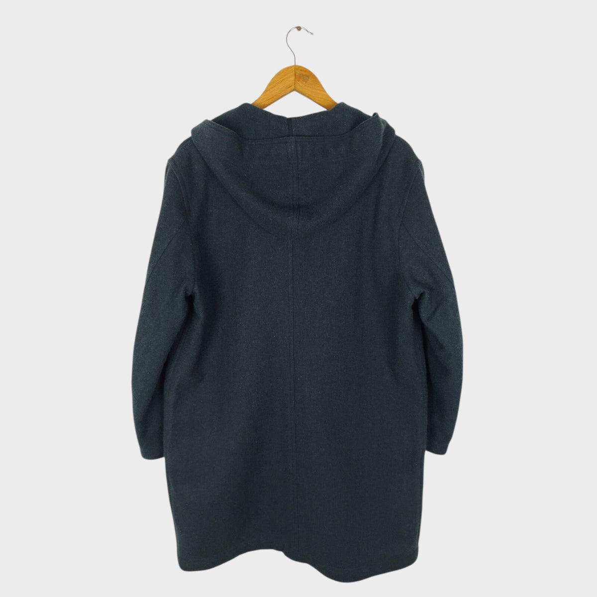 MHL MARGARET HOWELL Men's Muted Dark Green 100% Wool Hooded Coat