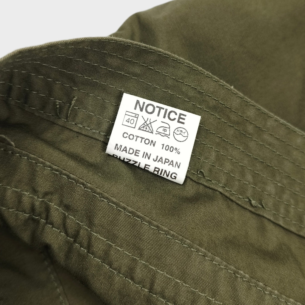 SASSAFRAS Men's Made in Japan Olive Green Cargo Shorts