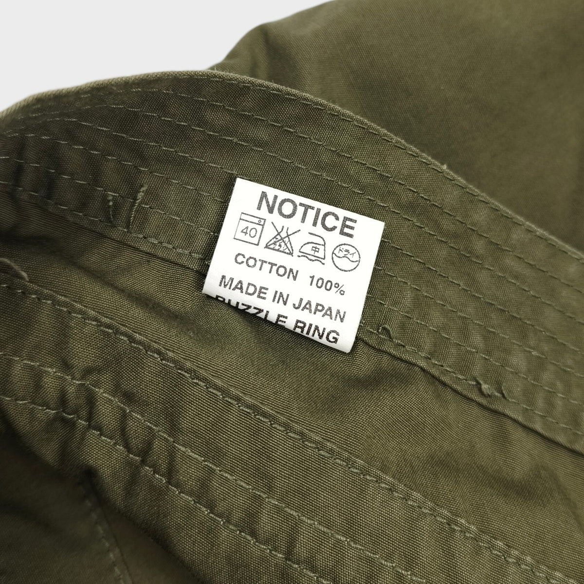 SASSAFRAS Men's Made in Japan Olive Green Cargo Shorts