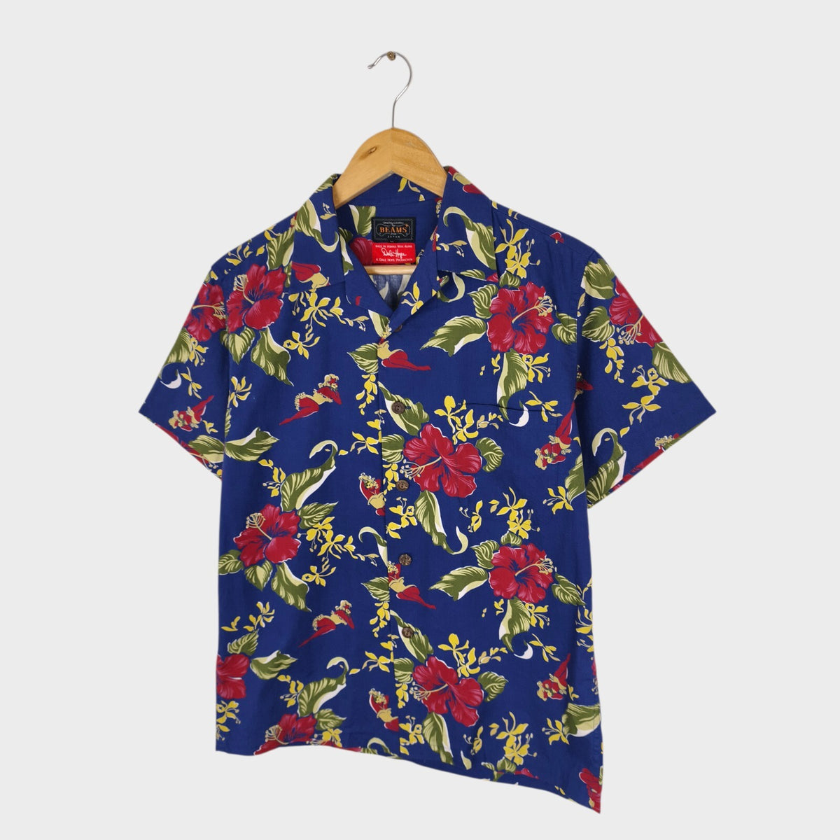BEAMS PLUS x DALE HOPE Men's Made in USA Hibiscus Floral Print Shirt