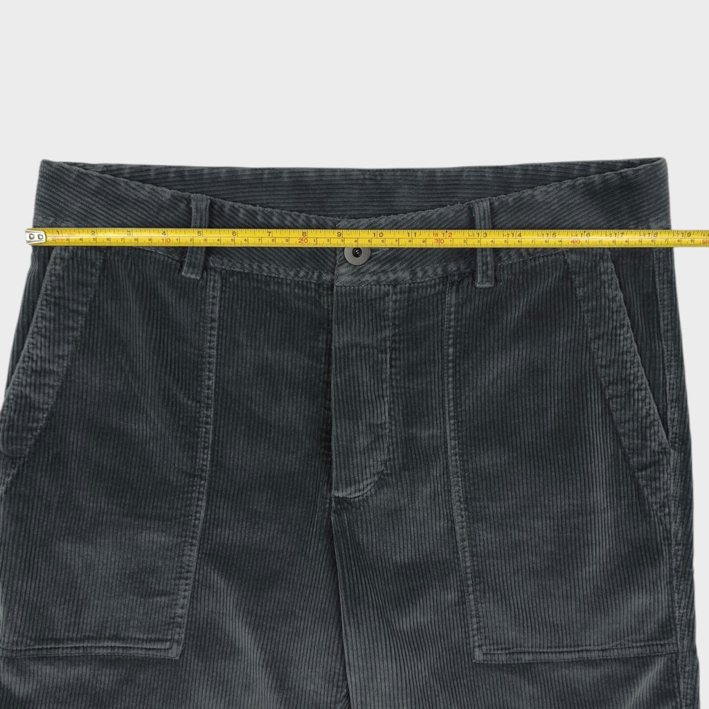 JAMES PERSE Men's Dark Grey Corduroy Cargo Shorts