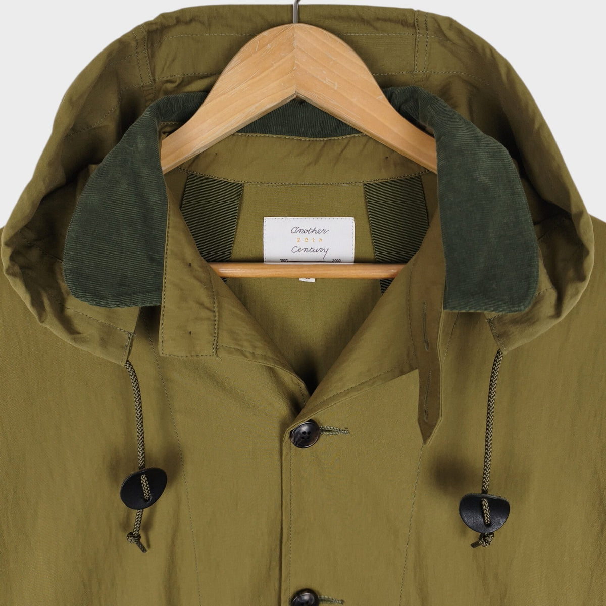 ANOTHER 20TH CENTURY Men's Olive Made in Japan Cotton/Nylon Sherpa Parka Jacket