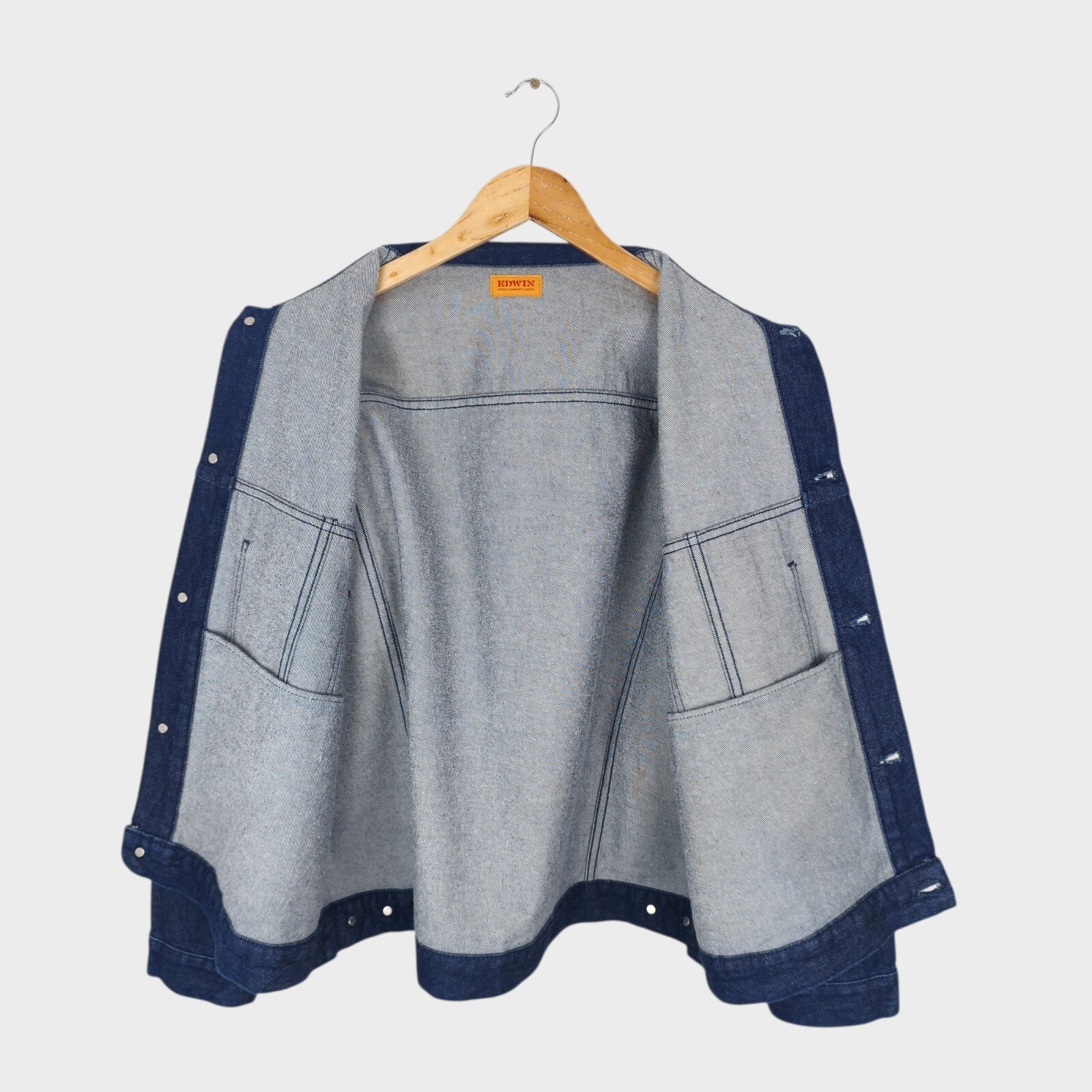 EDWIN Japan Men's Dark Blue Denim Trucker Jacket
