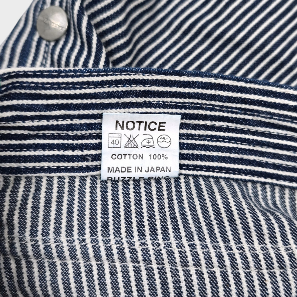 SASSAFRAS Men's Made in Japan Hickory Stripe Cargo Shorts