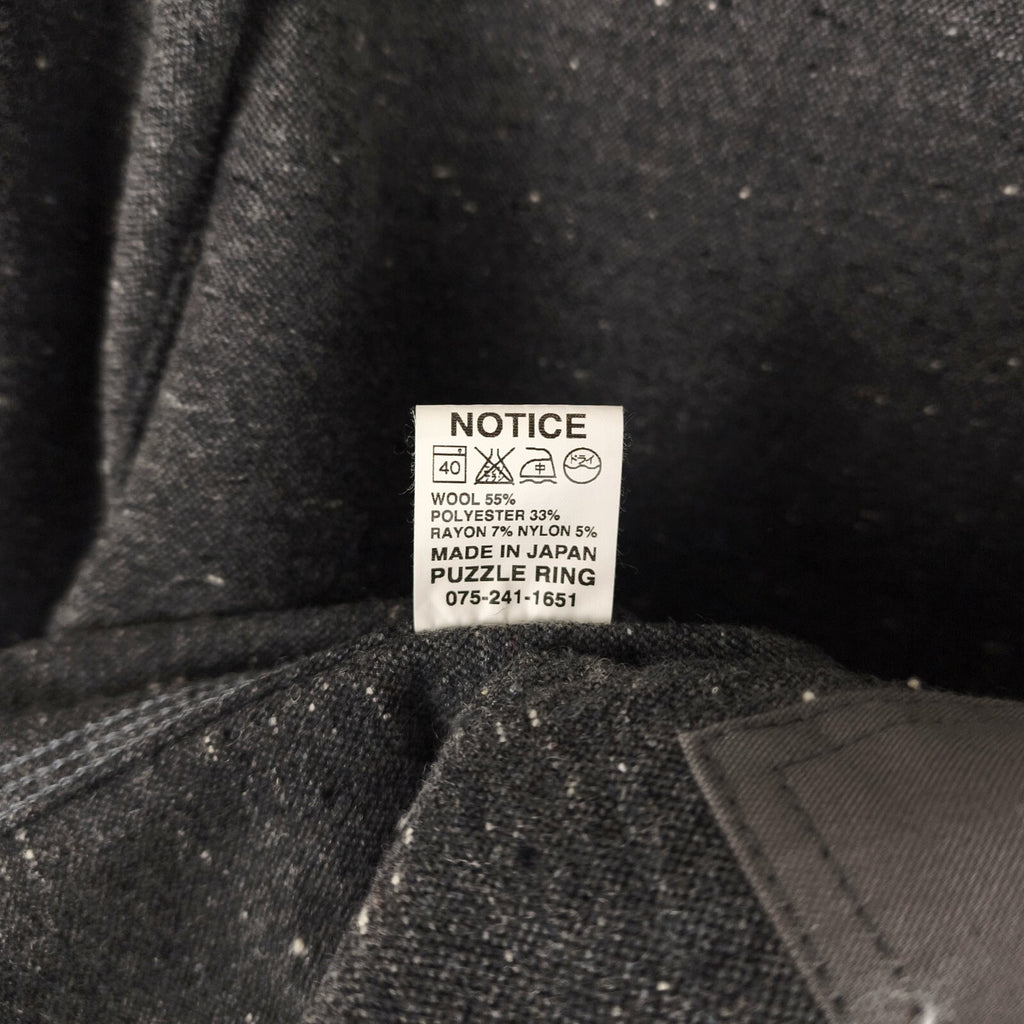SASSAFRAS Men's Made in Japan Grey Wool Blend Leaf Blower Jacket