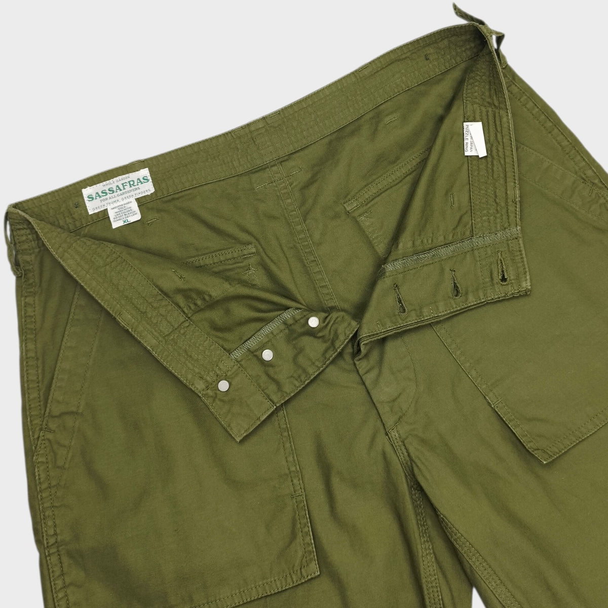 SASSAFRAS Men's Made in Japan Green Feel Sun Cargo Shorts