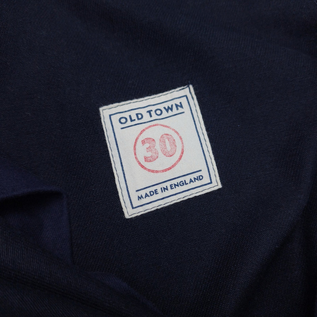 OLD TOWN Men's Made in England Navy Blue Cotton Twill Trousers