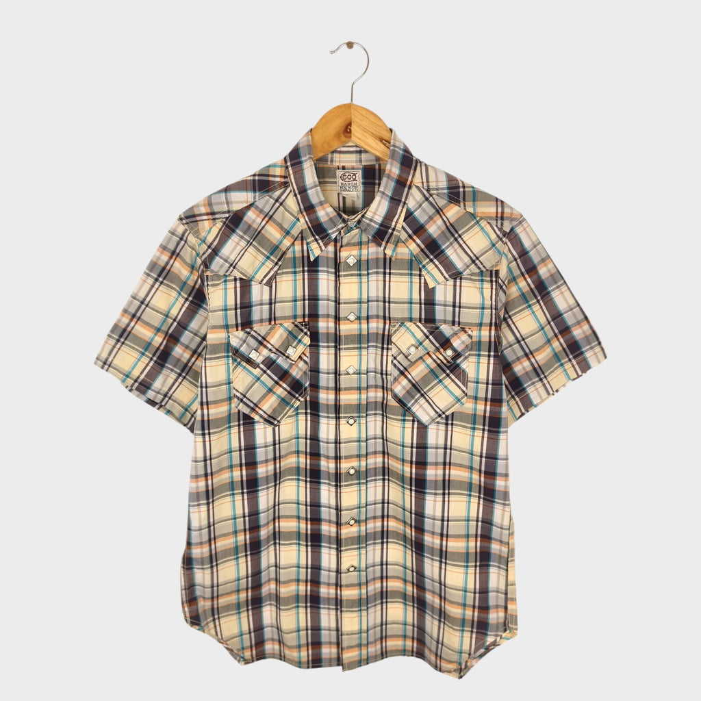 THE REAL MCCOY'S Men's Made in Japan 600 Ranch Checked Western Shirt