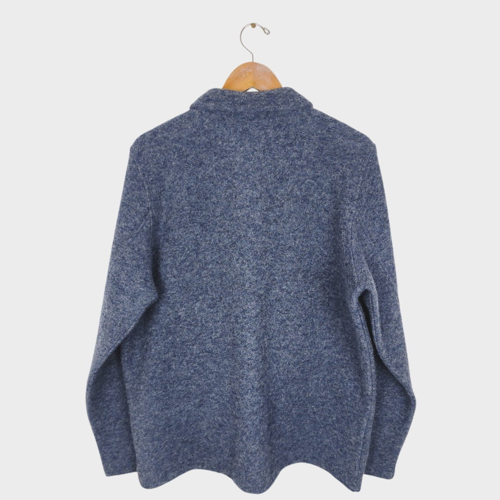 UNIVERSAL WORKS Men's Blue Wool Fleece Field Jacket