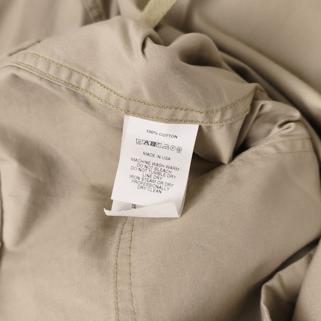 ENGINEERED GARMENTS Men's Made in USA Beige 100% Cotton Parka Cagoule Smock