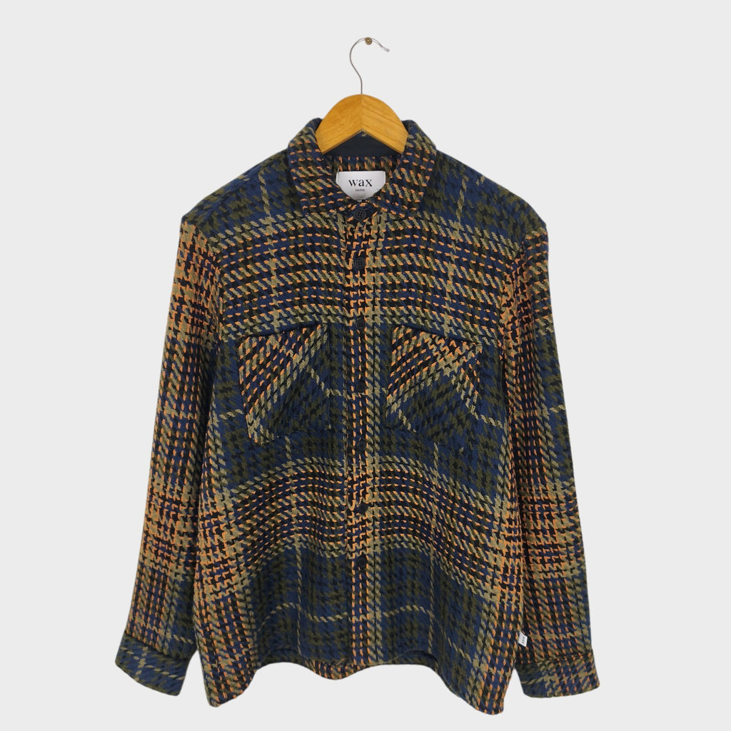 WAX LONDON Men's Multicoloured Check Whiting Overshirt