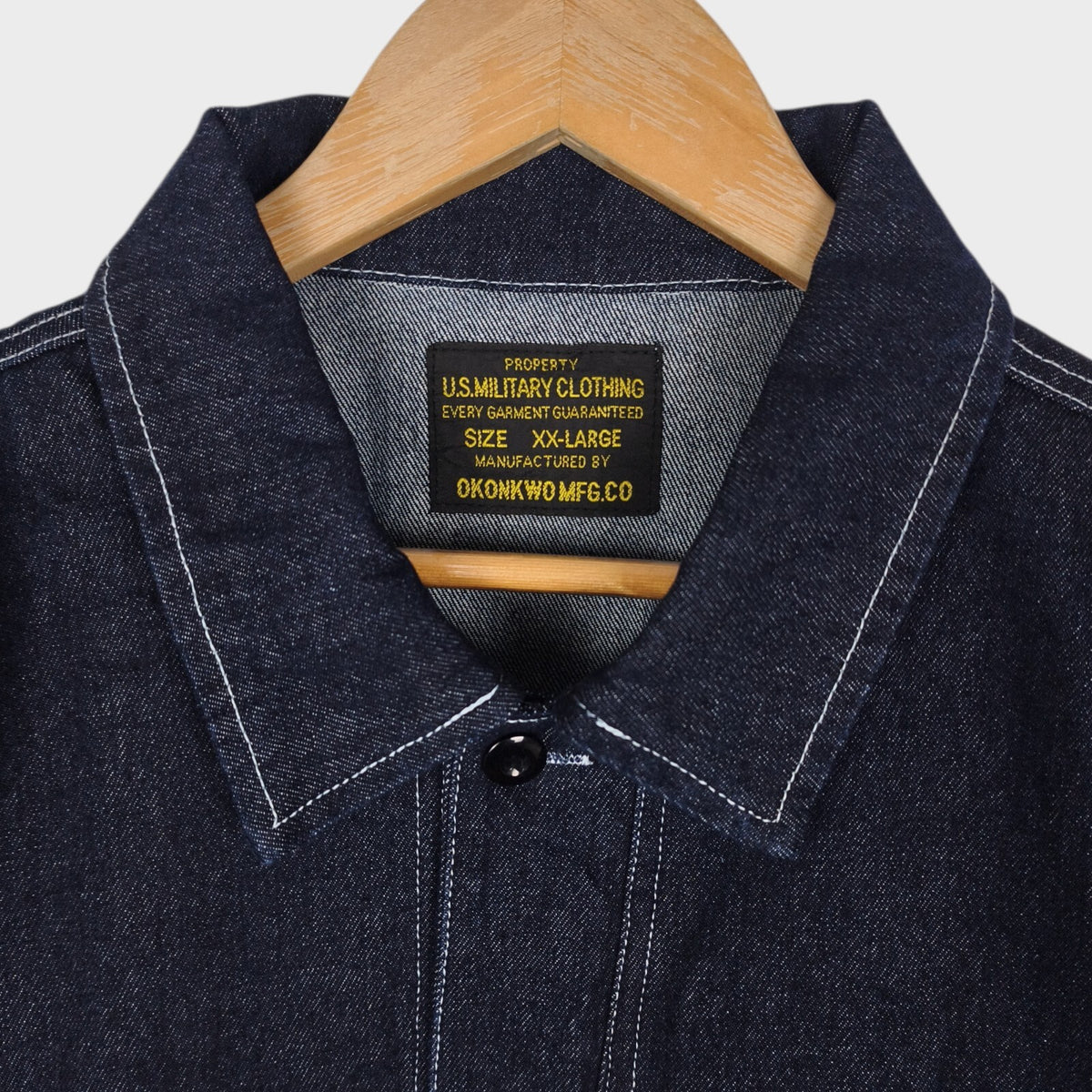 OKONKWO MFG Men's Blue Heavyweight Denim Chore Jacket