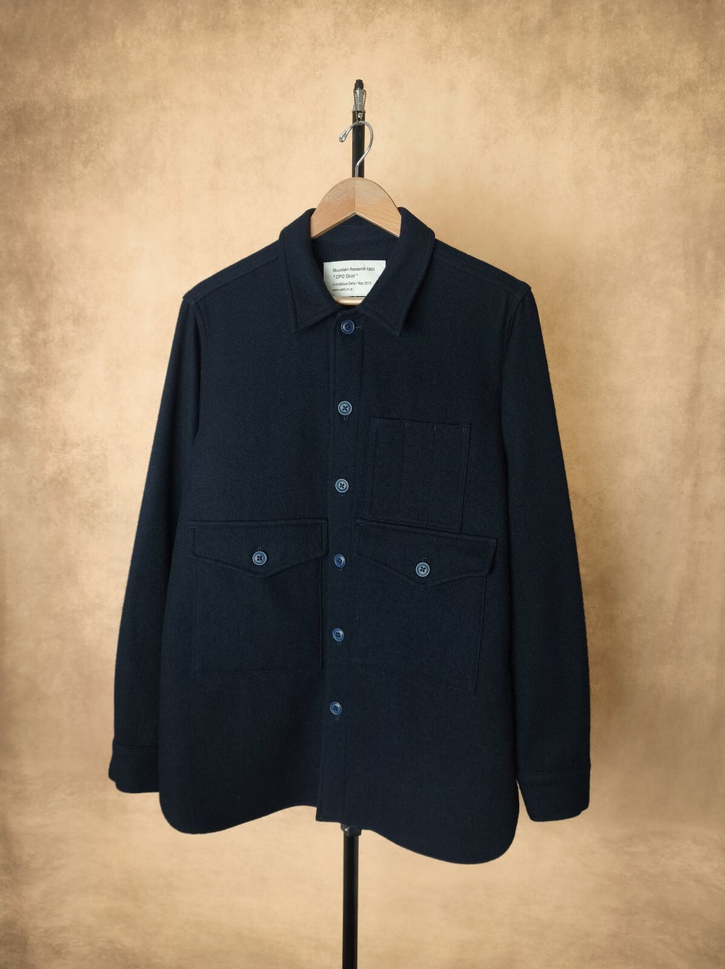 MOUNTAIN RESEARCH Men's Navy Made in Japan Wool Blend CPO Overshirt