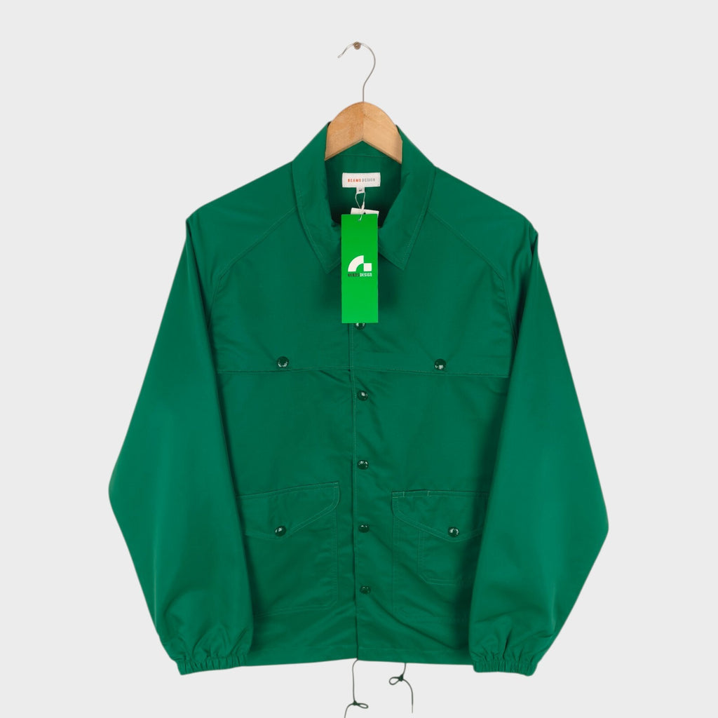 BEAMS Men's Green Lightweight Water Repellent Utility Jacket