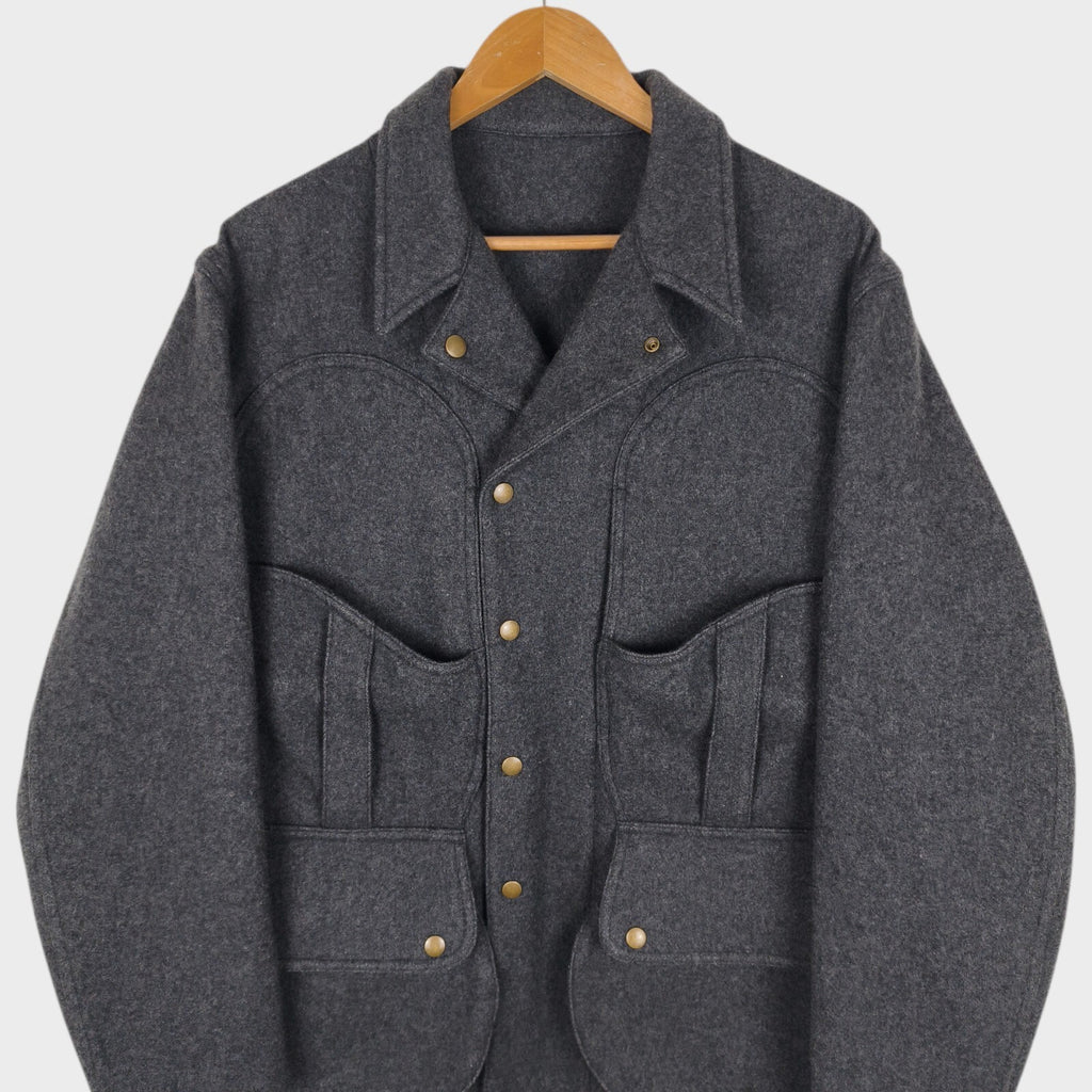 SENELIER Men's Made in Japan Grey Wool Toolbox Painter Jacket