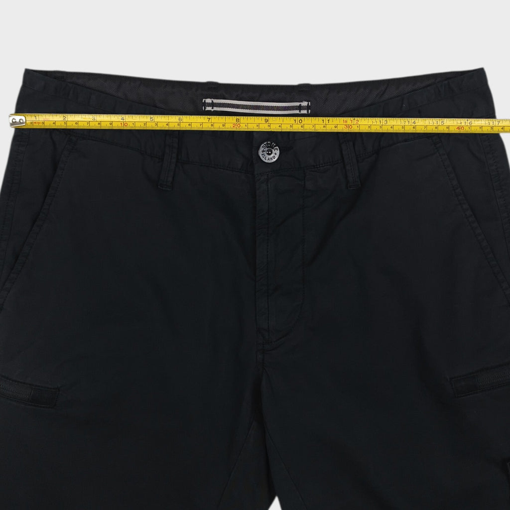 STONE ISLAND Men's Black Garment Dyed Type SL Cargo Shorts