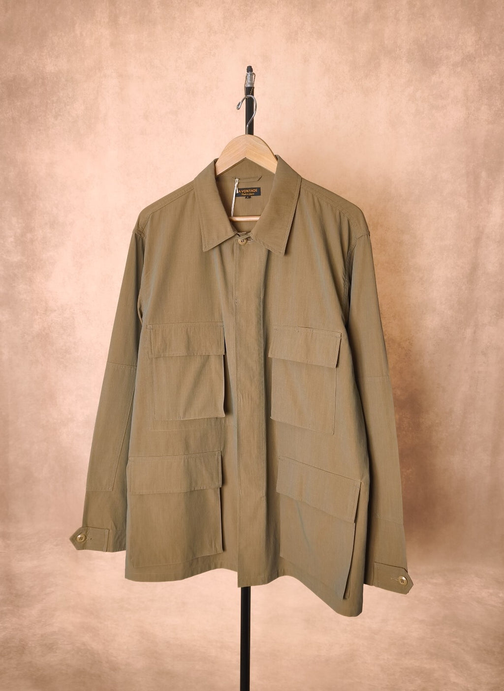 A VONTADE Men's Made in Japan Beige B.D.U. Military Field Jacket