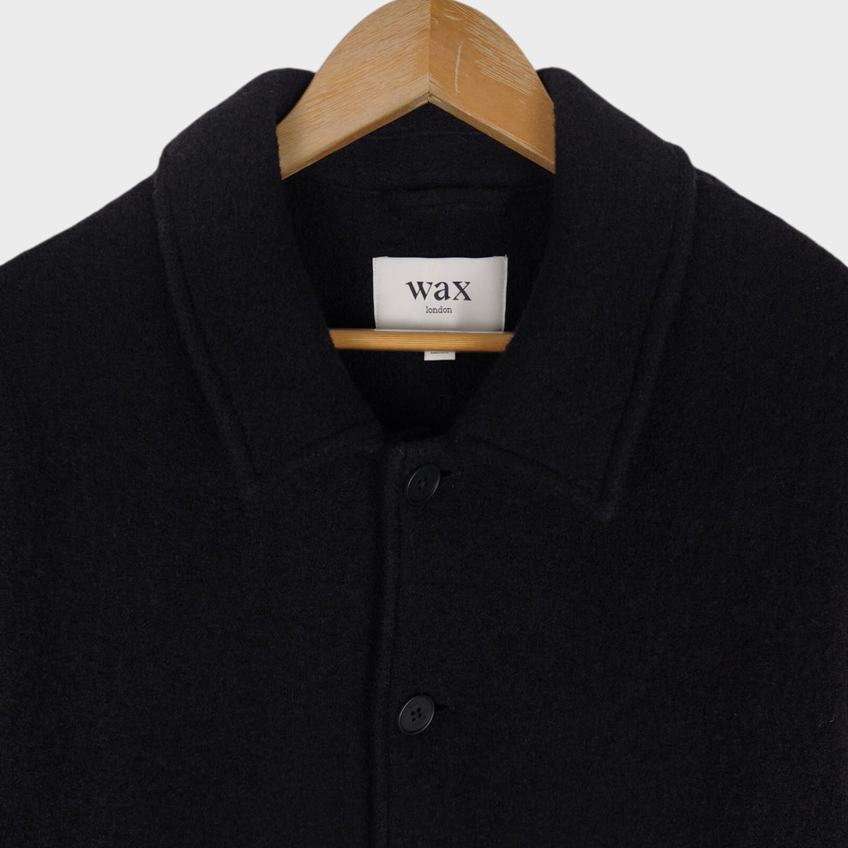 WAX LONDON Men's Black 100% Wool Grant Jacket