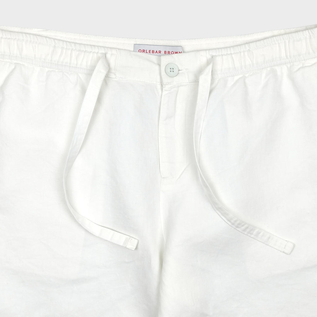 ORLEBAR BROWN Men's White 100% Linen Harton Shorts