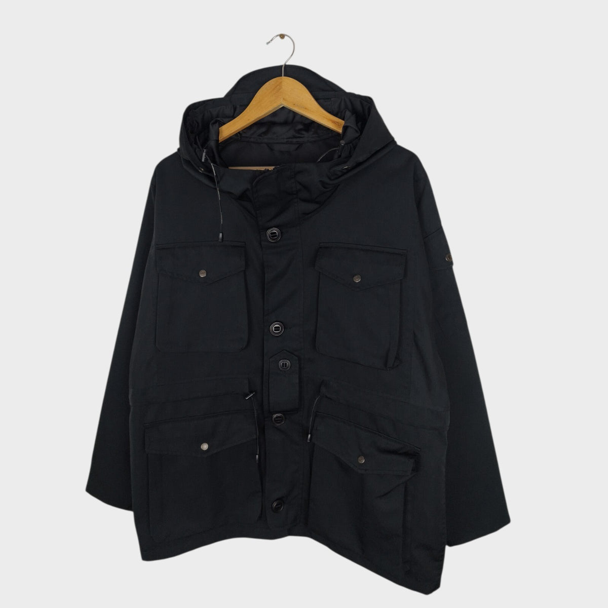UNIFORM BRIDGE Men's Black Battlefield Parka Jacket