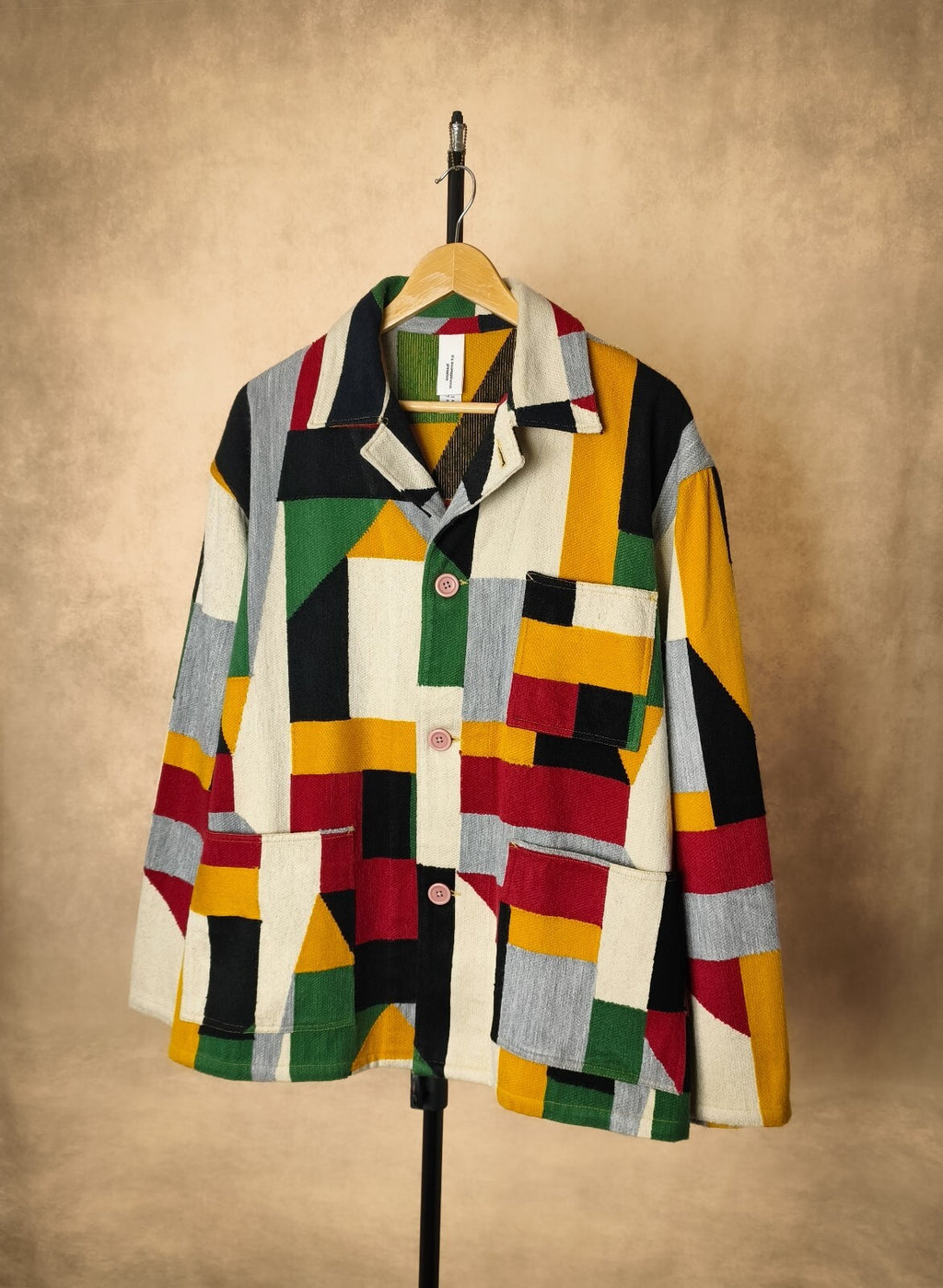 NICHE. Japan Men's Multicoloured Patchwork Switching Stitch Chore Jacket