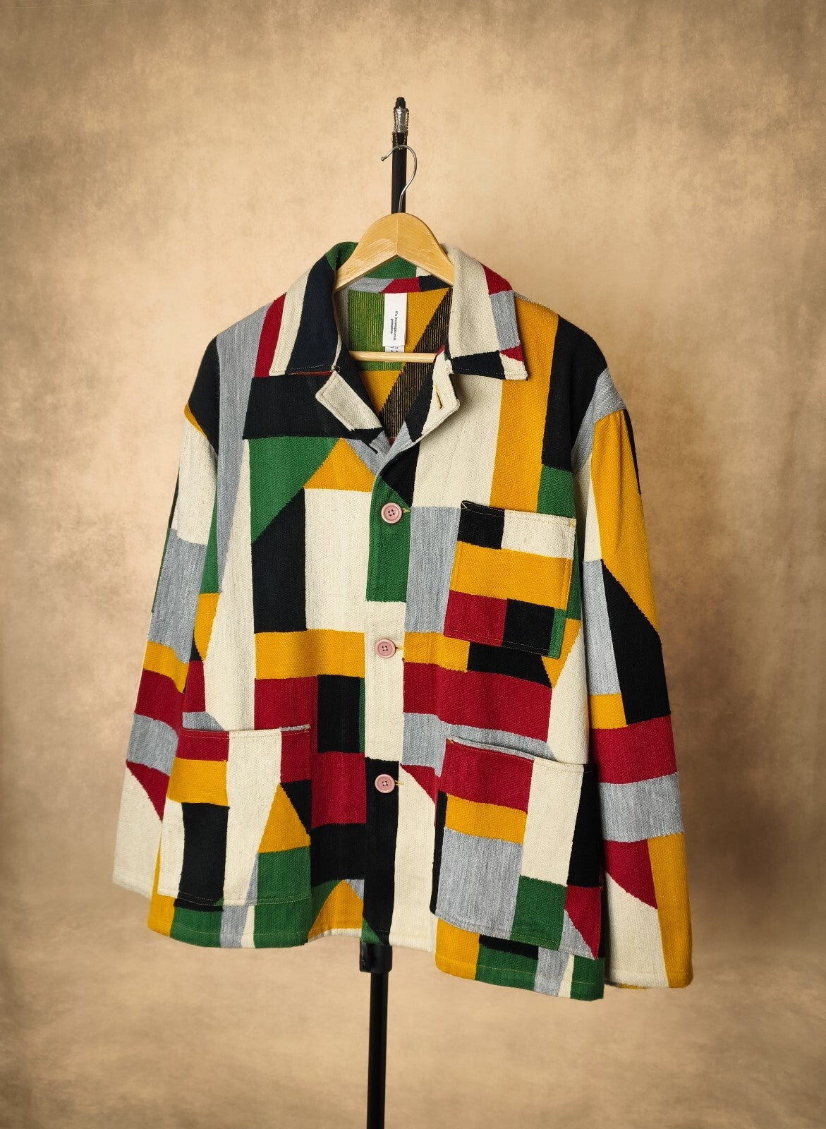 NICHE. Japan Men's Multicoloured Patchwork Switching Stitch Chore Jacket