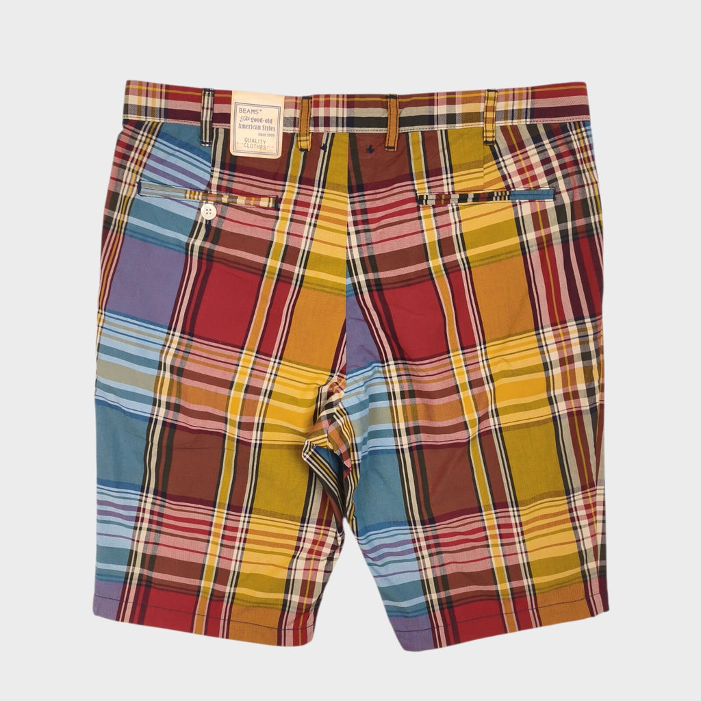 BEAMS PLUS Men's Multicoloured Checked Shorts