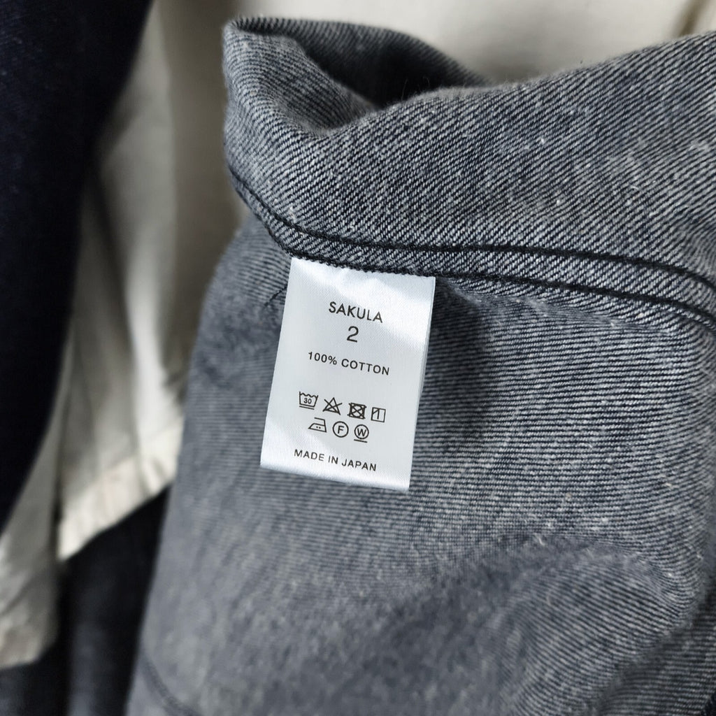 SAKULA Men's Made in Japan Dark Blue Denim Chore Jacket