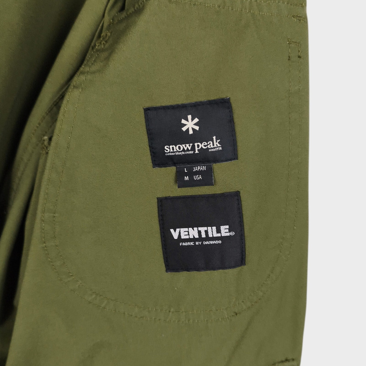 SNOW PEAK Men's Green Ventile Cotton Hunting Chore Jacket