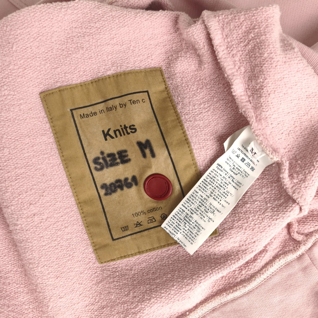 TEN C Men's Pink Made in Italy Crewneck Sweatshirt