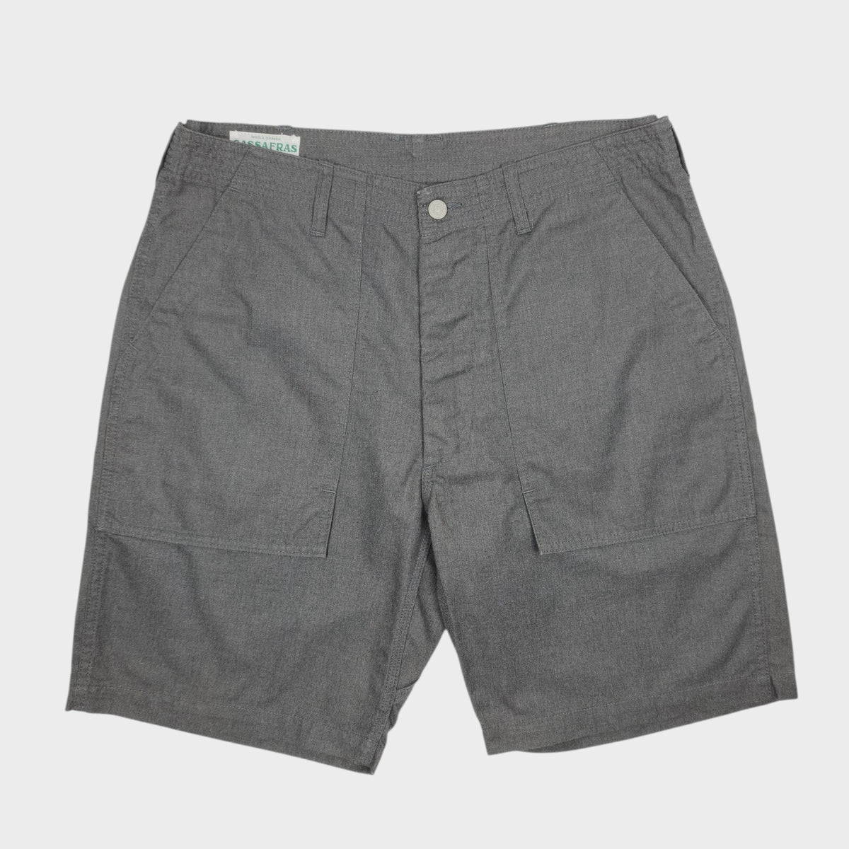 SASSAFRAS Men's Made in Japan Grey Feel Sun Cargo Shorts